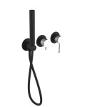 SAPHO - ULTRAMIX podomítková sprchová/vanová baterie s ruční sprchou, 2 výstupy, černá mat/chrom UT045BC