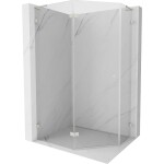 MEXEN/S - Lunar L sprchový kout pětiboký křídlový levá 100 x 80, transparent, nikl kartáčovaný 831L-100L-080P-97-00-L
