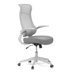 Kancelářská židle, houpací mechanismus, šedá síťovina, KA-A182 GREY