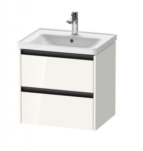 DURAVIT - Ketho.2 Umyvadlová skříňka 55x58x46 cm, 2 zásuvky, lesklá bílá K25281022220000