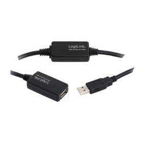 LogiLink UA0145 černá / Aktivní USB 2.0 prodlužovací kabel / 15m (UA0145)