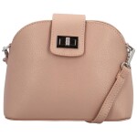 Trendy dámská kožená crossbody kabelka Vivianna, starorůžová