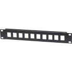 Intellinet 24-Port Cat6a Patchpanel geschirmt 1HE Kabeleinführung 90° abgewinkelt schwarz 24 portů patch panel 483 mm (1