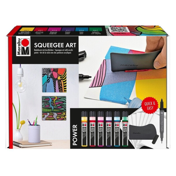 Akrylová kreativní sada Squeegee Art Power