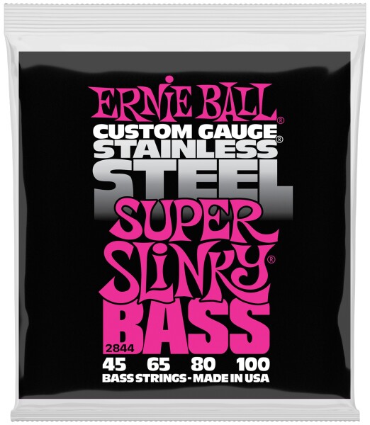 Ernie Ball 2844 Super Slinky Stainless Steel Electric Bass 45-100