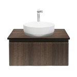 Koupelnová skříňka s umyvadlem a baterií SAT Evolution 78x30x44,8 cm ořech mat SATEVO80NADBUB SATEVO80NADBUB