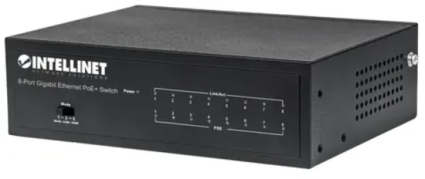 Intellinet Switch 8 Port Gigabit Ethernet PoE+ 60W / 8-port / 1000 Mbps / 16x PoE+ (561204)