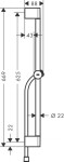 HANSGROHE - Unica Sprchová tyč 67 cm, se sprchovou hadicí, matná černá 24400670