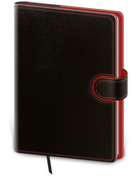 Diář 2026 denní B6 Flip - černo/červená