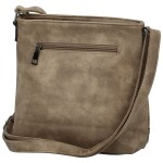 Trendy dámská koženková crossbody kabelka Neira, tmavě béžová