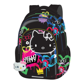 Colorino dětský batůžek Jerry, Hello Kitty Neon Black, 15\", PES, mix barev