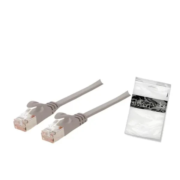 Shiverpeaks Cat7 2m šedá / Patch kabel / RJ45-RJ45 / U/FTP / plochý / 600 MHz (BS75512-SL)