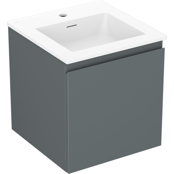MEXEN/S - Orio koupelnová skříňka 45 cm s umyvadlem Otis, 1 šuplík, grafit mat/bílá mat 91A10-04547-1-BF66-W18M01