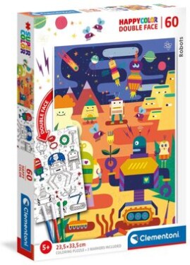 Clementoni Oboustranné PUZZLE Roboti