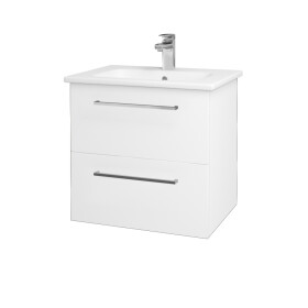 Dřevojas - Koupelnová skříňka GIO SZZ2 60 - M01 Bílá mat / Úchytka T04 / M01 Bílá mat 202002E
