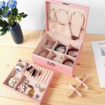 Verk Elegantní šperkovnice a organizér na bižuterii - růžová