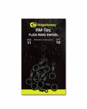 RidgeMonkey Obratlík Connexion Flexi Ring Swivel Velikost 11 10ks (RMT089)