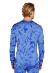 Pánské merino tričko s dlouhým rukávem ICEBREAKER Mens 200 Oasis LS Crewe Cloud Dye, Baja/Brilliant/Cd velikost: L