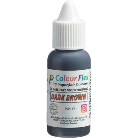 Sugarflair Colourflex univerzální tekutá barva Dark Brown 15ml