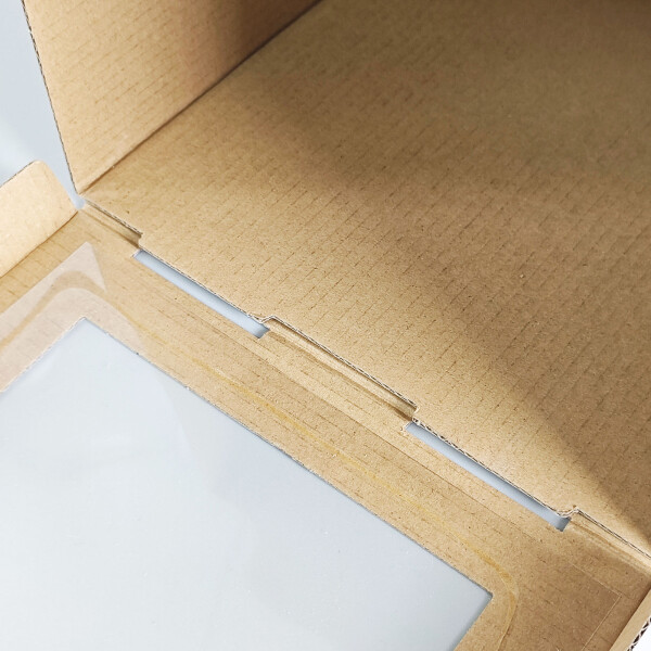 Cake star dortová krabice CINDY pevná bílá dvě okna 33x33x40cm