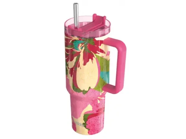 Quokka Nerezový termohrnek s brčkem Stream Pink Flambe 1200 ml (40040QO)