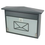 Poštovní schránka antracitová, se sklem, 285×360×80mm, Robin