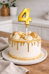 Cake star Dortová svíčka zlatá č.4