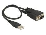 DeLock 62958 USB 2.0 Typ-A - RS-232 DB9 černá / Adaptér / ESD ochrana / FTDI FT232RL / 35 cm (62958)