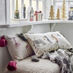 Bloomingville Bavlněný polštář s výplní Valentin 60 x 30 cm, béžová barva, textil
