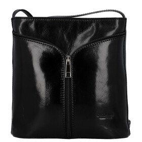 Luxusní dámská kožená crossbody kabelka Liara, černá