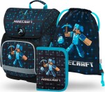 BAAGL SET Ergo Minecraft Blue Axe: aktovka, penál, sáček