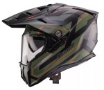 Helma na moto Caberg Tanami Ranger matt black/military green/orange - XS / zelená