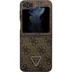 Pouzdro Guess 4G PU Leather Triangle Samsung Galaxy Z Flip 5 hnědé