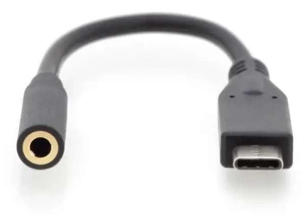 Digitus Redukce USB-C - 3,5mm Jack / 0,2m / audio in/out / černá (AK-300321-002-S)