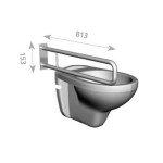 NOVASERVIS - Úchyt dvojitý sklopný 852mm kartáčovaná nerez R66813,4
