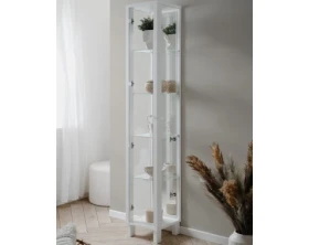 Vitrína se zrcadlem Elba, 33 cm, bílá