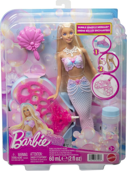 Barbie bubbletastic mořská panna s bublinkovou ploutví - Mattel Barbie