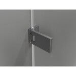 MEXEN/S - Lunar-F L sprchový kout skládací dveře pravá 90 x 80, transparent, grafit kartáčovaná 836L-090-080-66-00-P