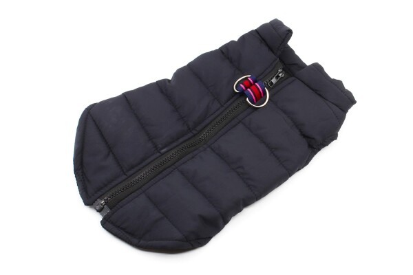 Color-rainy obleček pro psa na zip Barva: Černá, Délka zad (cm): 34, Obvod hrudníku: 41 - 44 cm