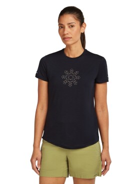 Dámské merino tričko s krátkým rukávem ICEBREAKER Wmns 125 Cool-Lite Sphere SS Tee Fusion, Black velikost: S