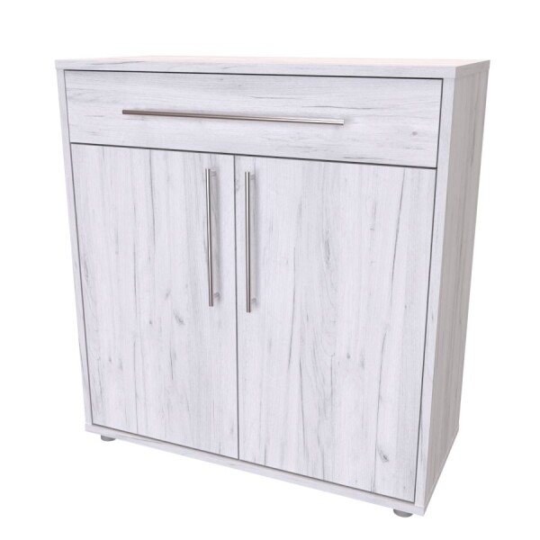 Nábytek Mikulík Komoda ELITE S - hl. 43 cm - bílý lesk, antracit, aj. ROZMĚR: (š/v/h) 90 x 86 x 43 cm