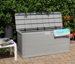 TOOMAX WOODYS zahradní plastový úložný box 280 L - světle šedá