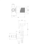 OMNIRES - CONTOUR podomítková bidetová baterie chrom /CR/ SYSCTBI1CR