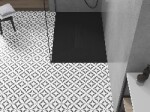 MEXEN/S - Toro obdélníková sprchová vanička SMC 110 x 90, černá, mřížka černá 43709011-B