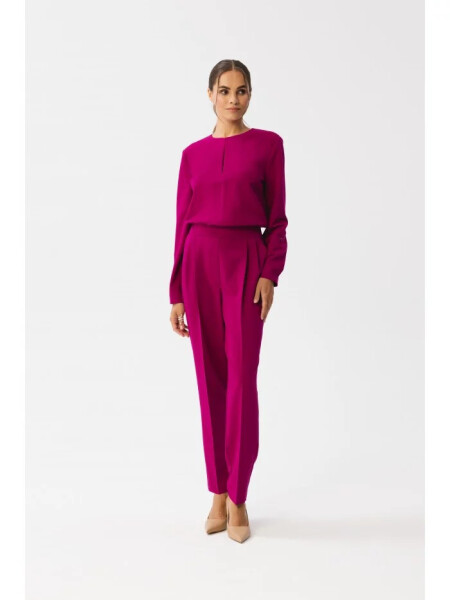 Dámský overal s děleným výstřihem S355 bordó - Stylove L