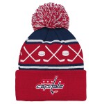 Outerstuff Dětská batolecí zimní čepice Washington Capitals NHL Face-Off Cuff Pom