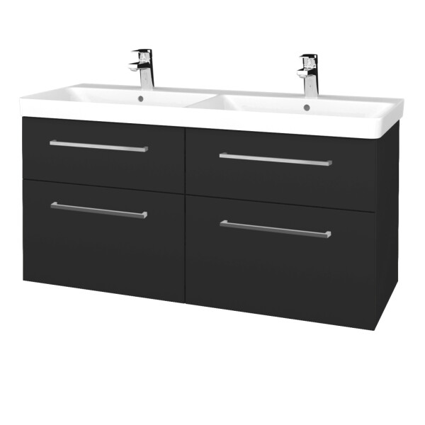 Dřevojas - Umyvadlová skříňka Q MAX SZZ4 120 - N03 Graphite / Úchytka T04 / N03 Graphite 332310E