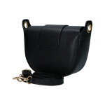 Trendy dámská kožená crossbody kabelka Menta, černá