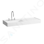 Laufen - Kartell Umyvadlo 1200x460 mm, se 3 otvory pro baterii, SaphirKeramik, bílá H8133320001581