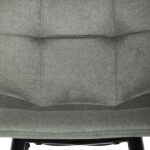 Židle barová, zelená látka, čtyřnohá kovová podnož, černý mat